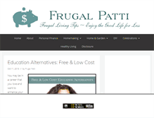 Tablet Screenshot of frugalpatti.com